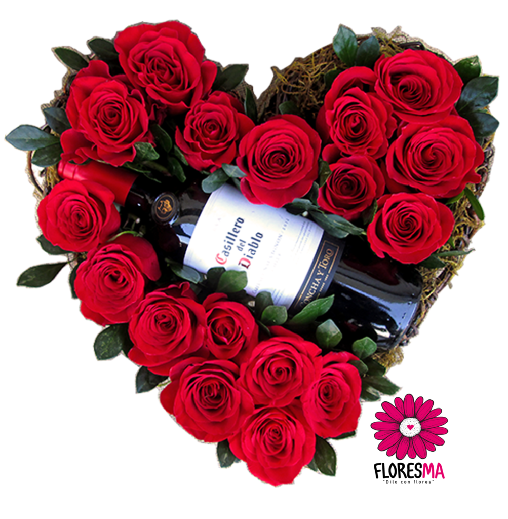 14 Rosas rosa eternas en caja forma corazón - Regalo Enamorados original